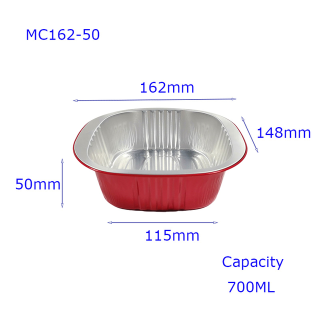700ML Premium Round Aluminum Foil Container | Food-Grade | Disposable & Heat-Resistant,MC162-50