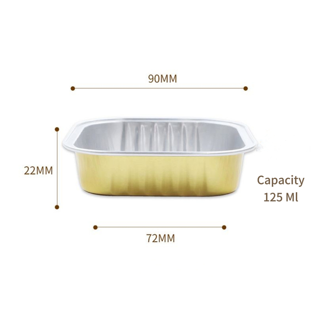 Square Aluminum Foil Baking Resistant Baking Cup MC90-22