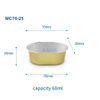 Colorful Oval Aluminum Foil Bake Cup MC76-25